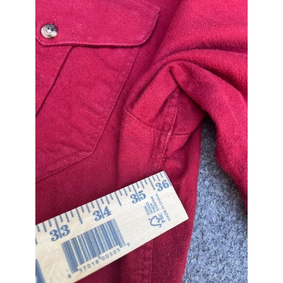 Filson Red flannel Button-Up Shirt With Dual Chest Pockets & Classic Collar For - Picture 7 of 8